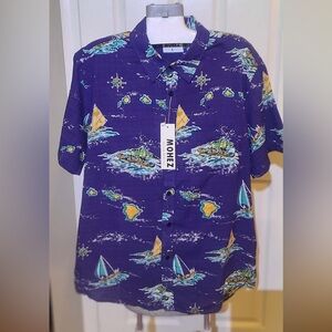 NWT Boys Large Casual Hawaiian  Shirt